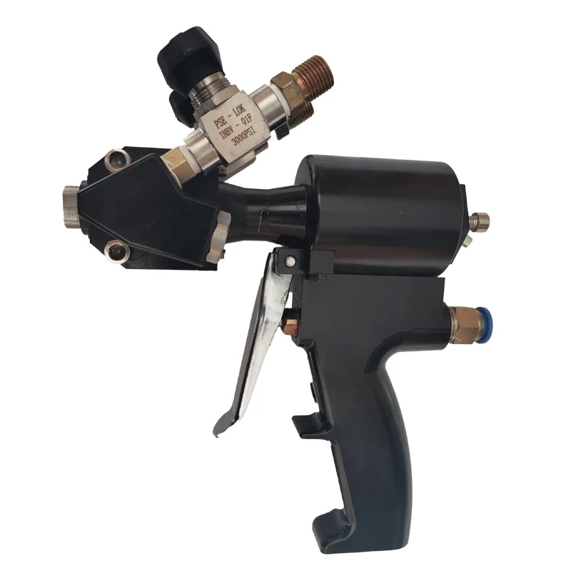 double head dual nozzle spray gun for nano chrome spray A B paint silver nano chrome 2