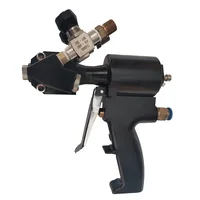 double head dual nozzle spray gun for nano chrome spray A B paint silver nano chrome 2