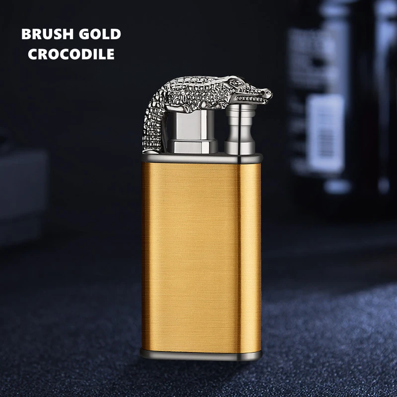 Brush gold crocodile