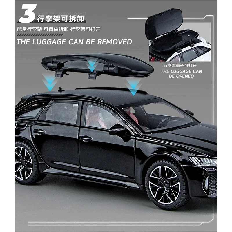 نموذج سيارة RS6 Avant Station Wagon Diecast Alloy،...