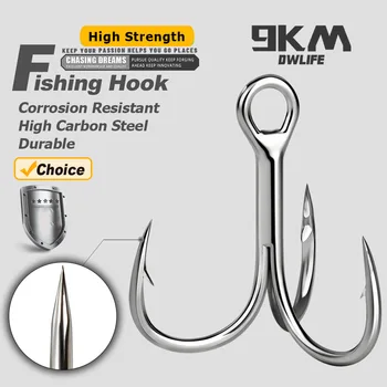 9KM 3X Strong Treble Hooks 1
