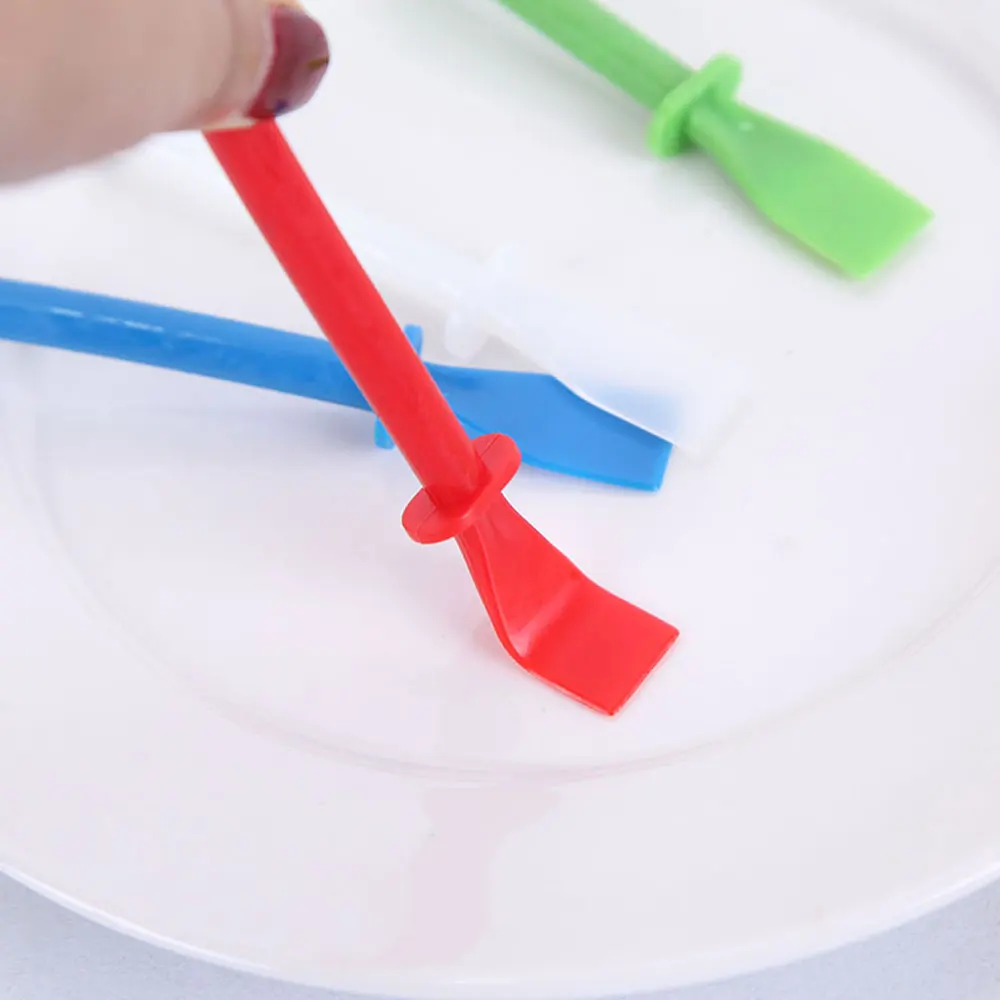 2PCS Leather Gluing Tool DIY Handcraft Glue Application Tools for Leather PP Red + Orange Color