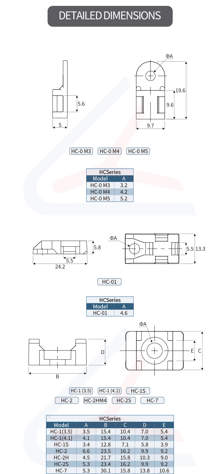 Description Picture 2 of itemCable tie mounts for wire management. Can be permanently fixed to walls or desks. Ideal for cable organization at home
