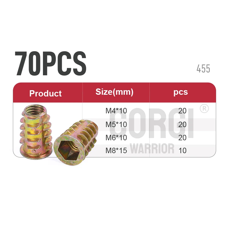 Dadi Con Inserti Filettati Per Legno - Mobili Pratici (m6*13mm) | Leroy - Foto 5