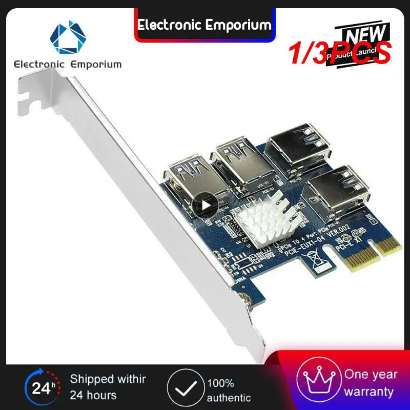 

1/3PCS 1 to USB 3 0 Expansion Card 7 Ports Adapter Device Accessories