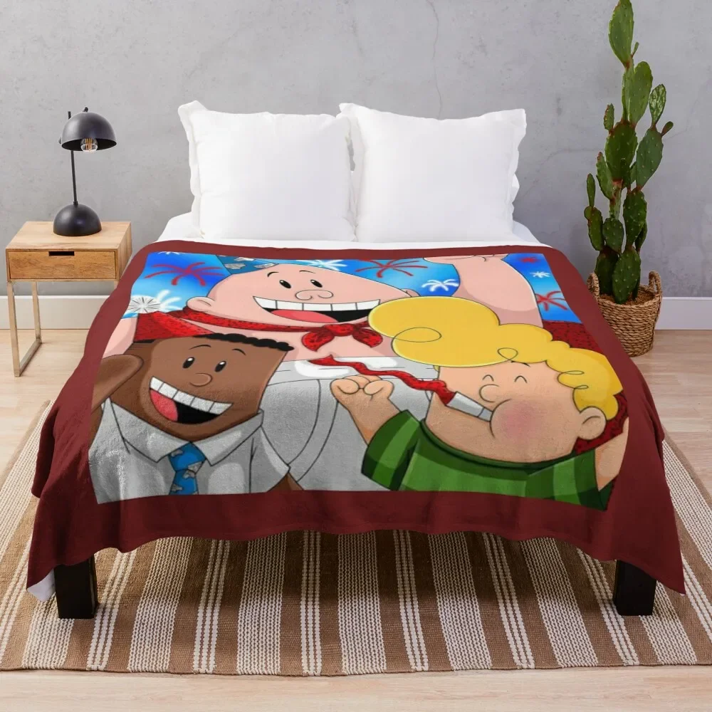 Captain Mutande Merchandise Throw Blanket For Babies Summer Soft Plaid Giant Sofa Coperte Grandi