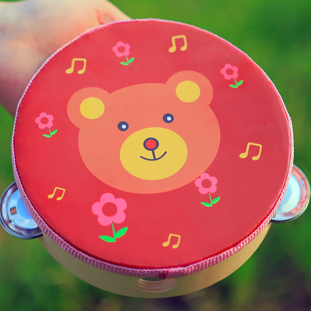 Children Clapping Tambourine Kids Toys Educational Music Waist Drum Blue Musical
