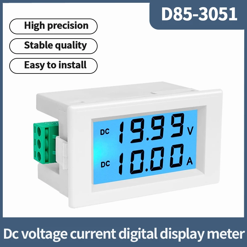 D85-3051 Dc Voltage And Current Dual Display Meter Display Digitale Led Liquid Crystal