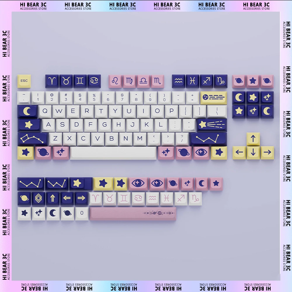 

Constellation Keycaps Sublimation 134 Key PBT Keycap Creative Mechanical Keyboard Keycaps Set Pc Gamer Accessories Gifts