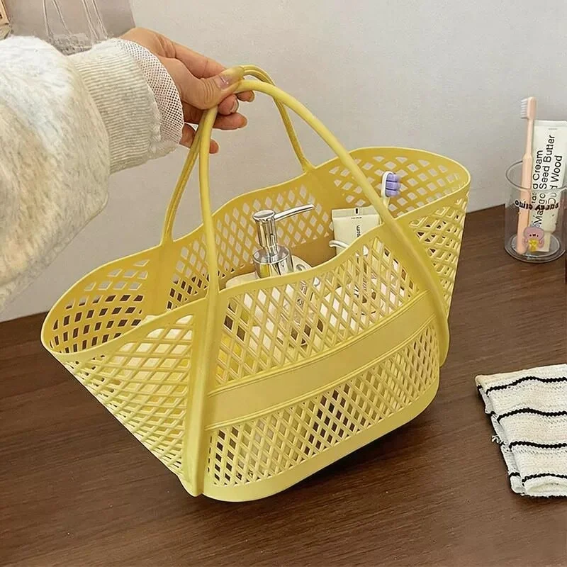 욕실 플라스틱 바스켓 휴대용 샤워 캐디 수영 가방 여성용 바스켓 샤워 및 수영..