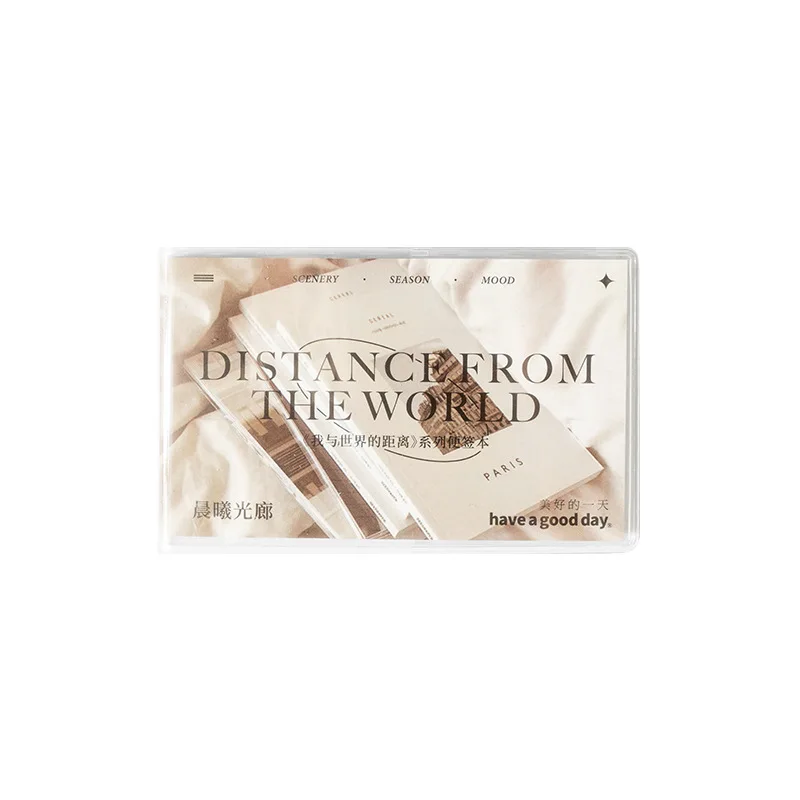 8 Styles INS Landscape Collage Base Paper Material Note Pad Funny Stationery Supplies Scrapbook Journaling Supplies Sticky Notes