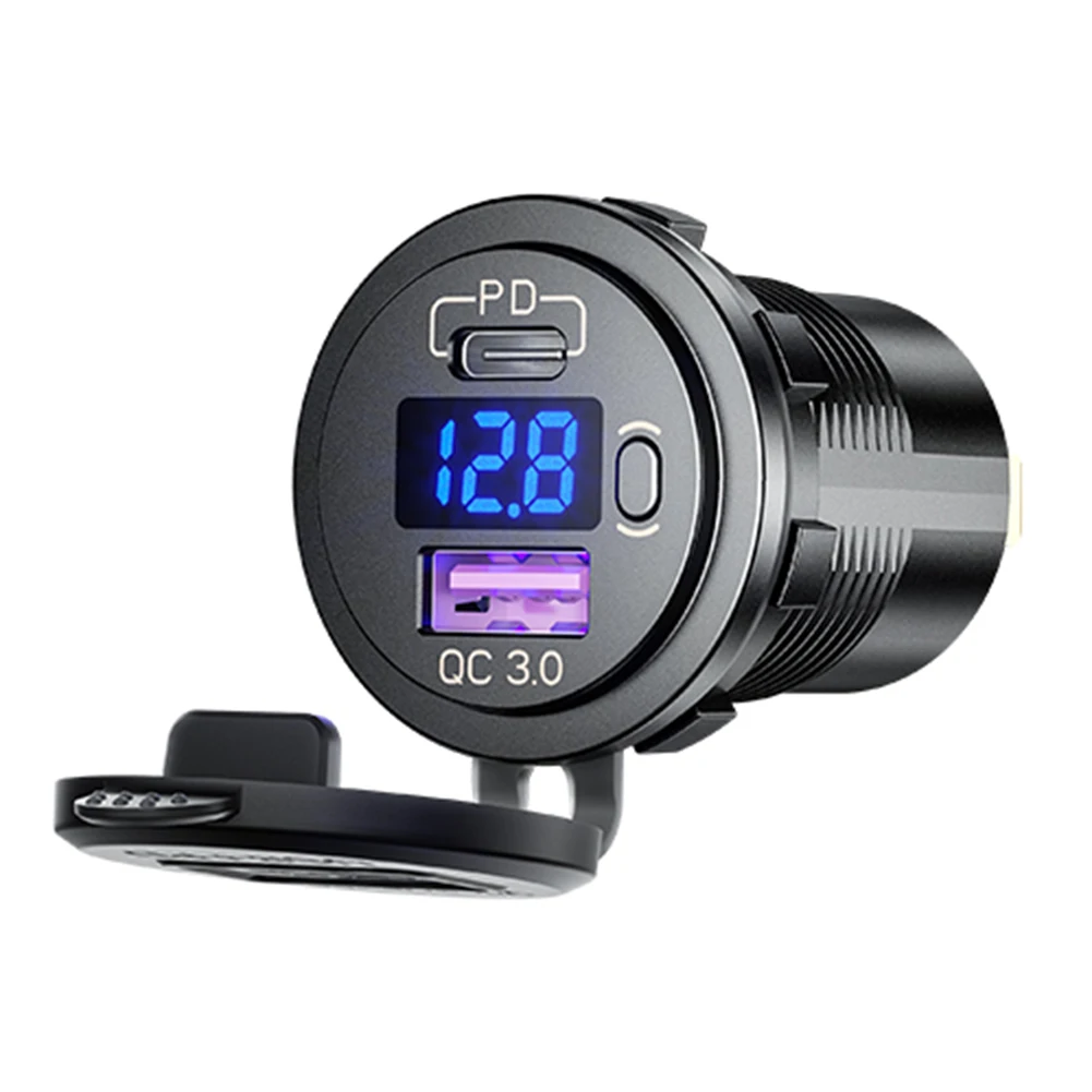  USB  ޴ , DC 12V-24V QC 3.0 PD , LED а 