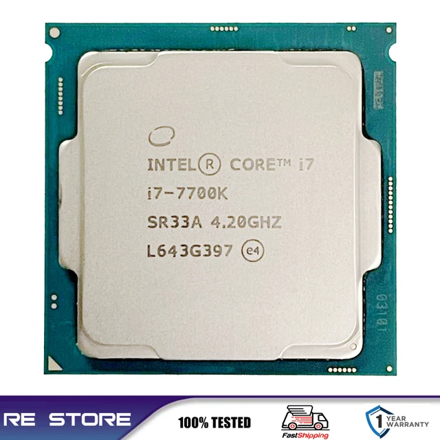 Used Intel Core i7-7700K Quad-Core cpu 4.2GHz 8-Thread LGA 1151 91W 14nm i7  7700K processor