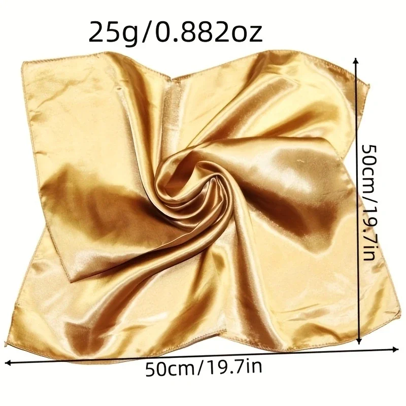 Square scarf Fashion Solid Women Square Scarf Fake Imitated silk Wraps Floral Spring Summer Head Neck Hair Tie Band kerchief