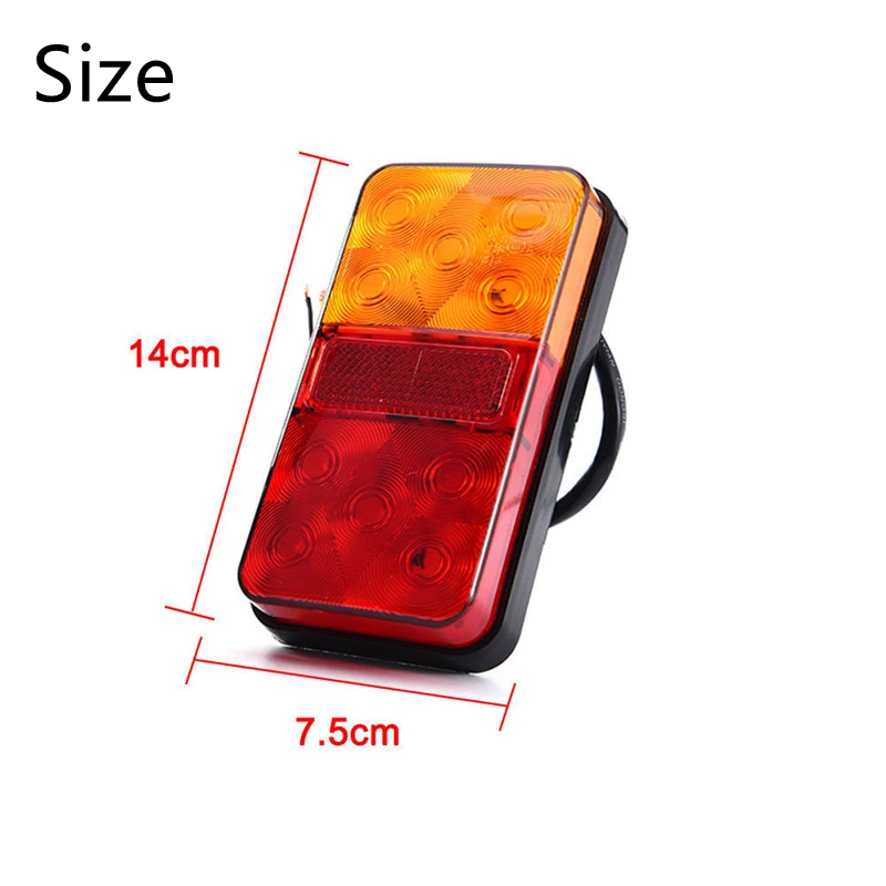 2pcs Trailer Lighting Waterproof Durable Car Truck LED Rear Tail Light Pilots Car Indicator Turn Signal for Truck Van Boat
