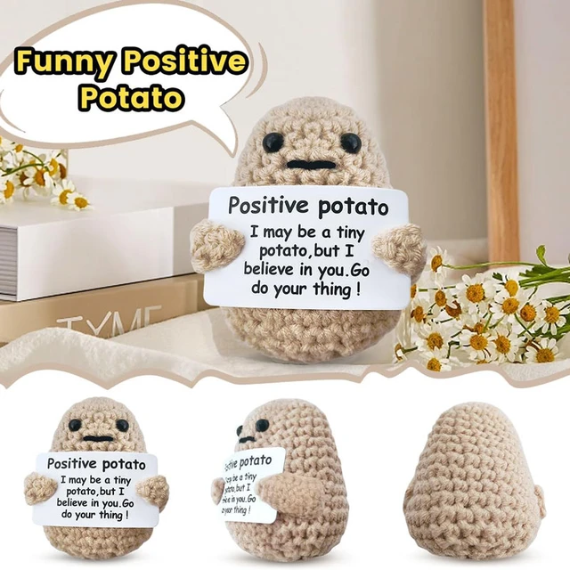 Positive Potatoes Home Room Decor Ornament Knitting Inspired Toy Tiny Yarn  Doll Funny Xmas Gift Home Decoration Accessories - AliExpress