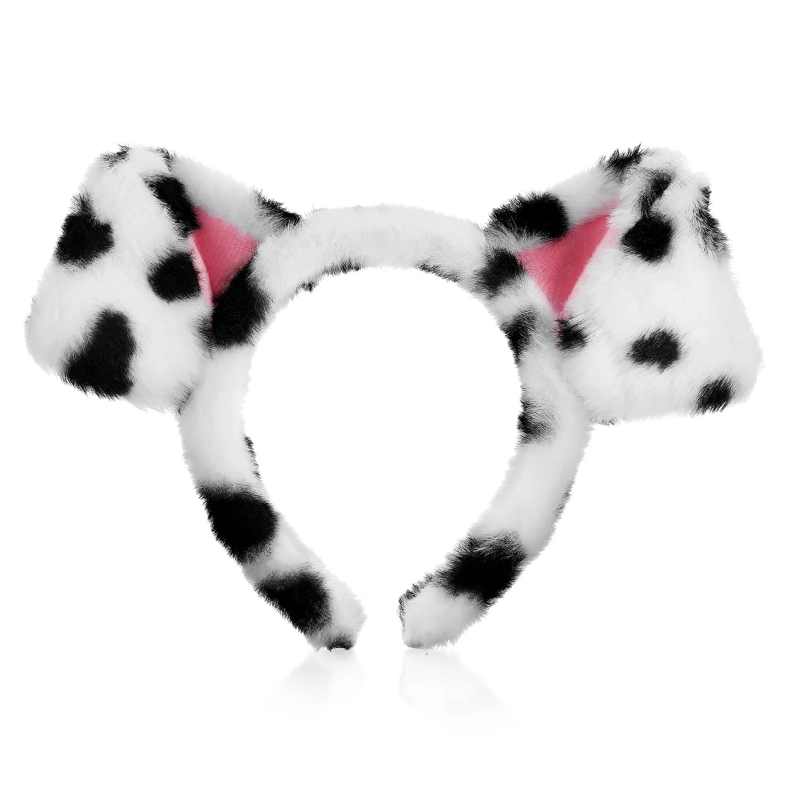 Dalmatian Ears Headband Fuzzy Animal Hair Band Decorative Cosplay Costume Accessories Dalmatian Spot Headwear Costumes