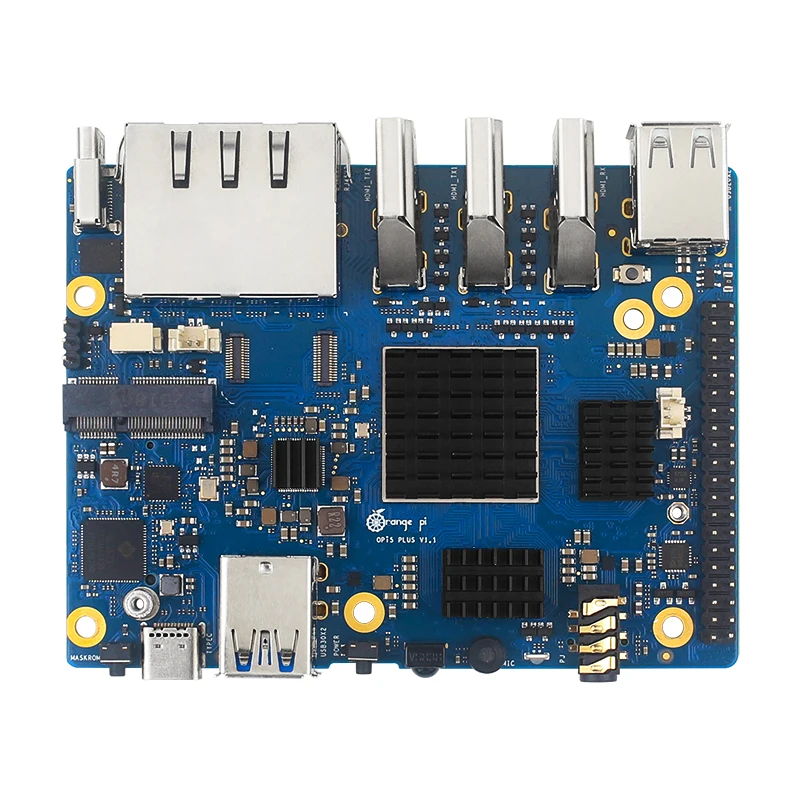 Orange Pi 5 Plus Metal Case with Fan Optional Antenna Aluminum Heatsinks eMMC Wi