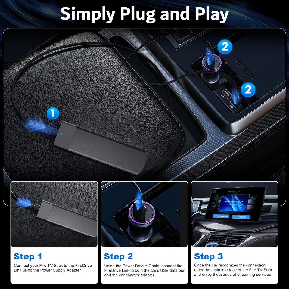 New CarlinKit FireDrive Link Pro 3-in-1 Wireless CarPlay Android