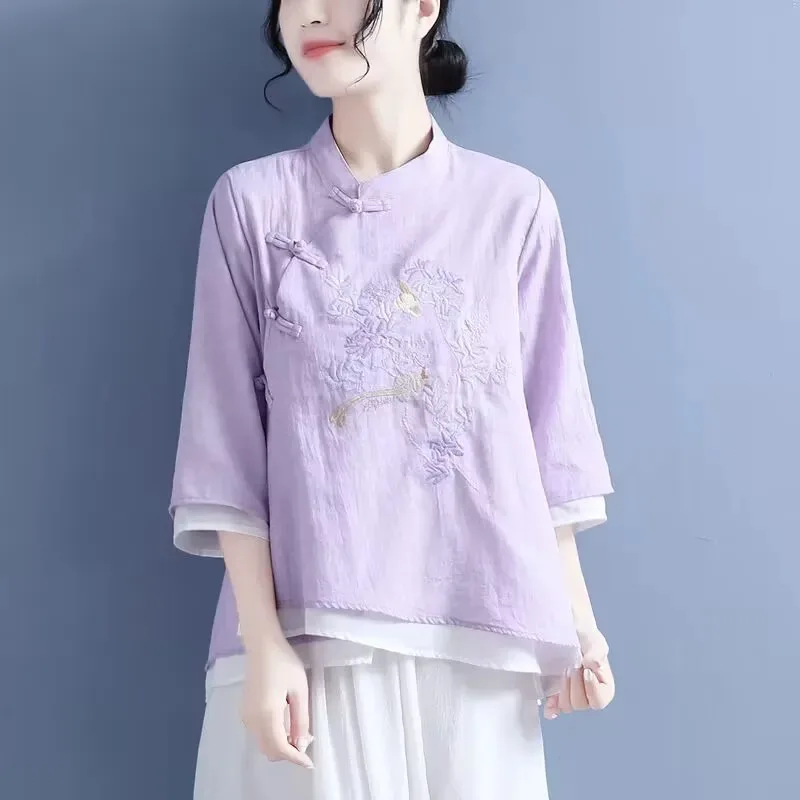 Chinese Traditional Clothes for Women Chinese Shirt Qipao Top Style Women's Tang Suit Cheongsams Vintage Top Ethnic Clothing