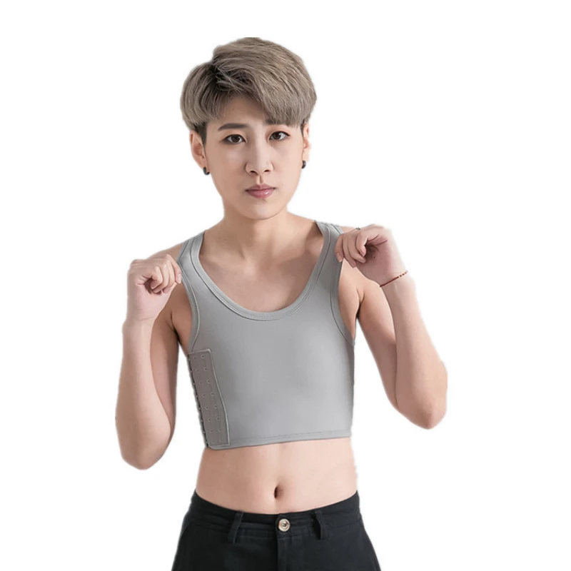 Casual Ademende Buckle Short Borst Borst Binder Vest Tops Bindmiddel Ondergoed Tank Tops Bandage Ademend Kant Haak body shaper waist trainer breast binder