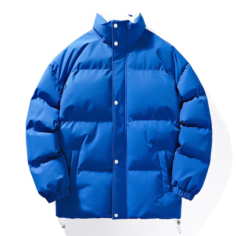 2023  Men's Padded Jacket with Velvet and Thick Cotton-padded Jacket Jacket Tide Brand Loose Loose Bread Down Cotton Winter Coat