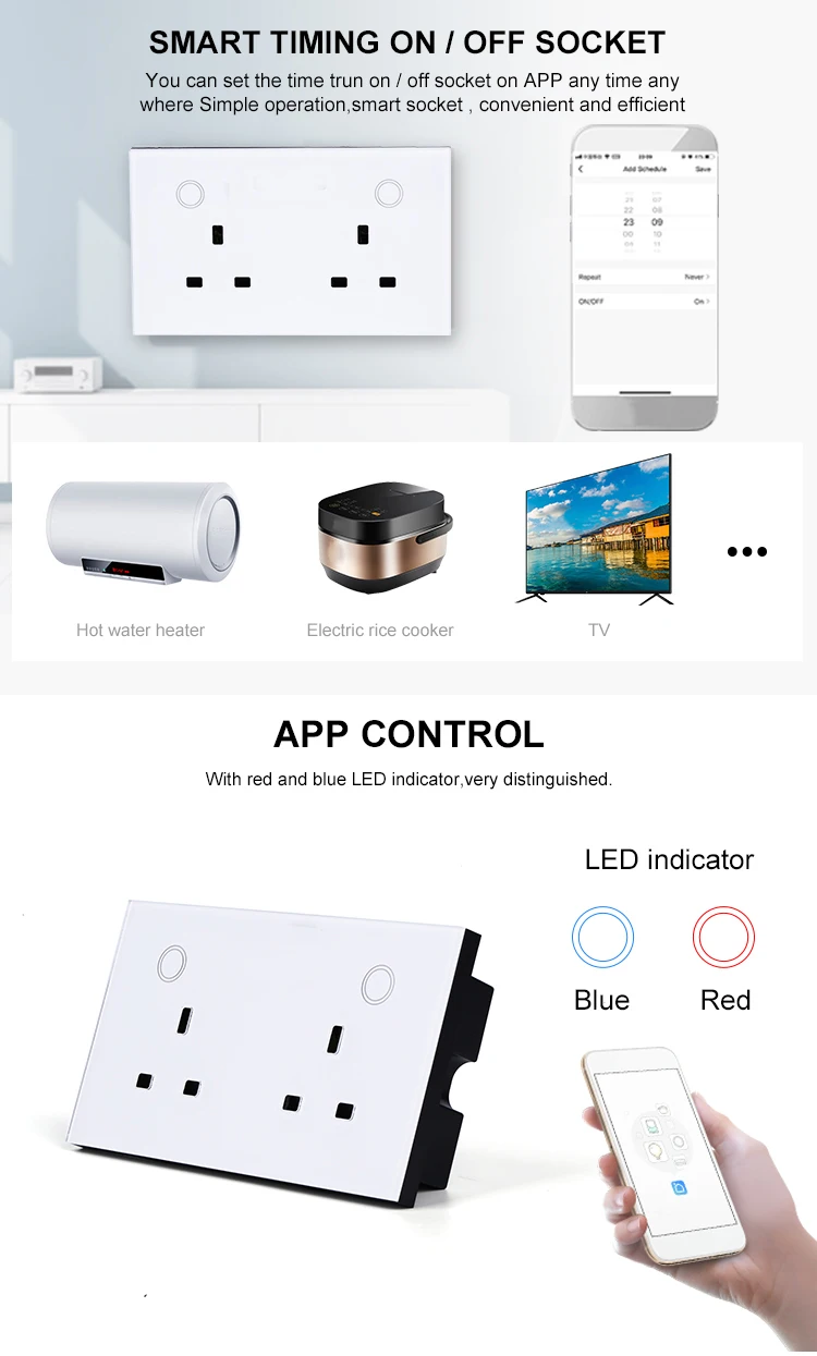 parede inteligente com twin uk power outlet 02