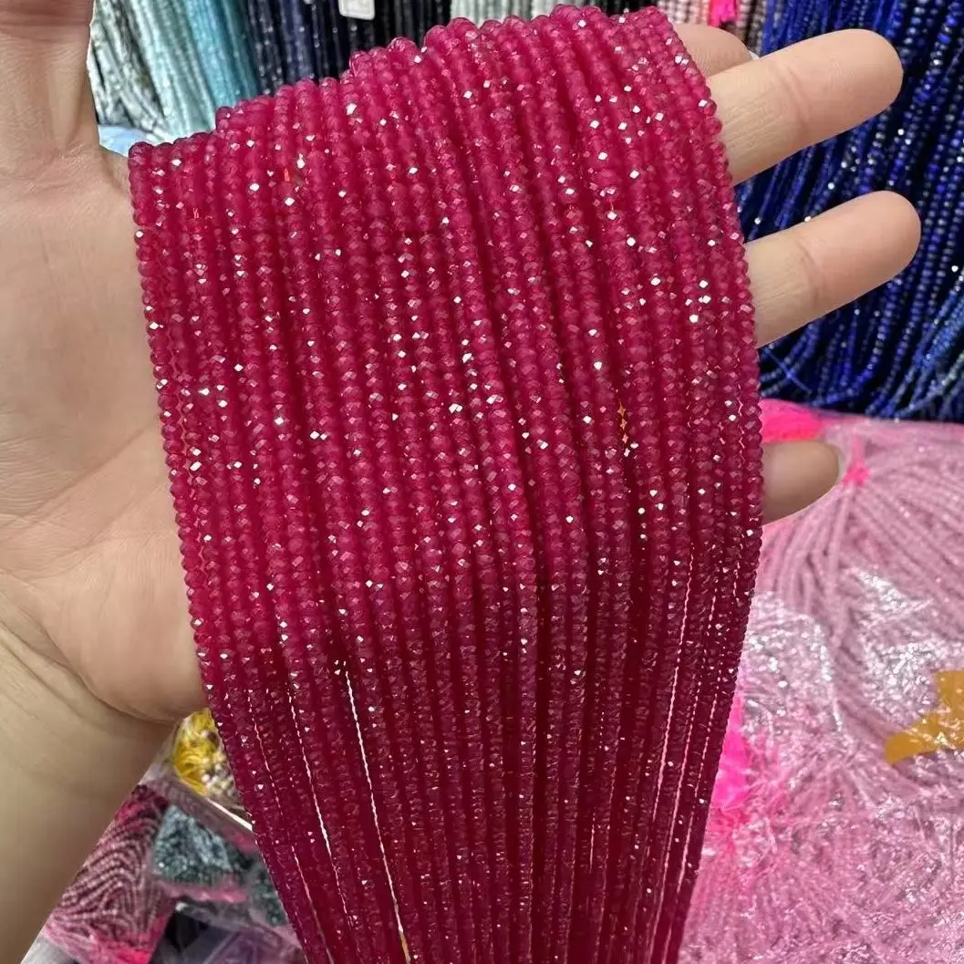 Wholesale 3A Quality Cultivate Ruby Smooth 3*4mm Rondelle Shape Loose ...
