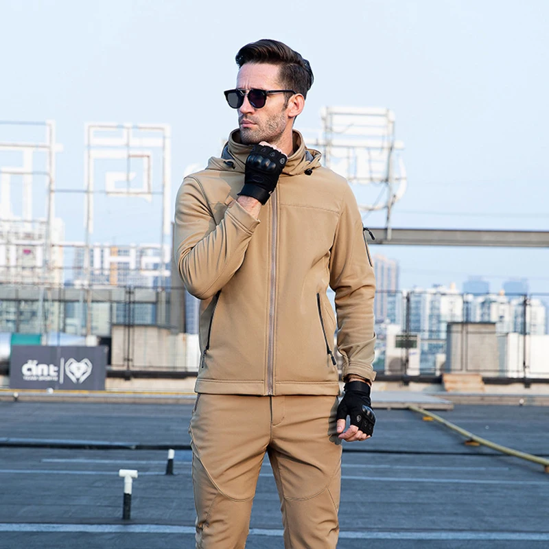 

Мужская уличная куртка с защитой от ветра, камуфляжная утепленная тактическая куртка в стиле милитари, теплая одежда с мягкой оболочкой, осень 2022