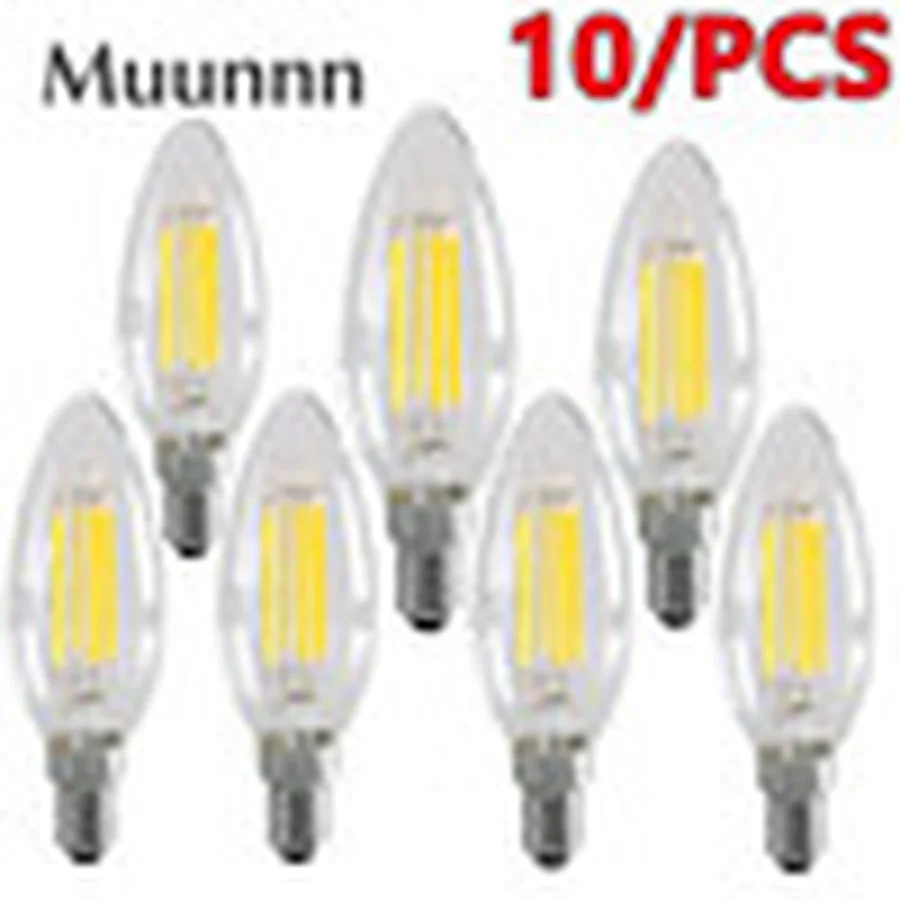 LED E27 C35 Dimmable Bulb E14 Filament Candle Light Bulb 2700k 6000k Cold Warm White Edison Retro Candelabra Led Lamp