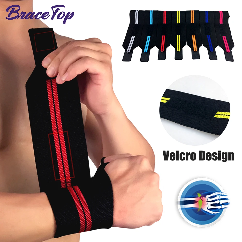 Bracetop 1 Pc Weight Lifting Wristband Elastic Breathable Wrist Wraps