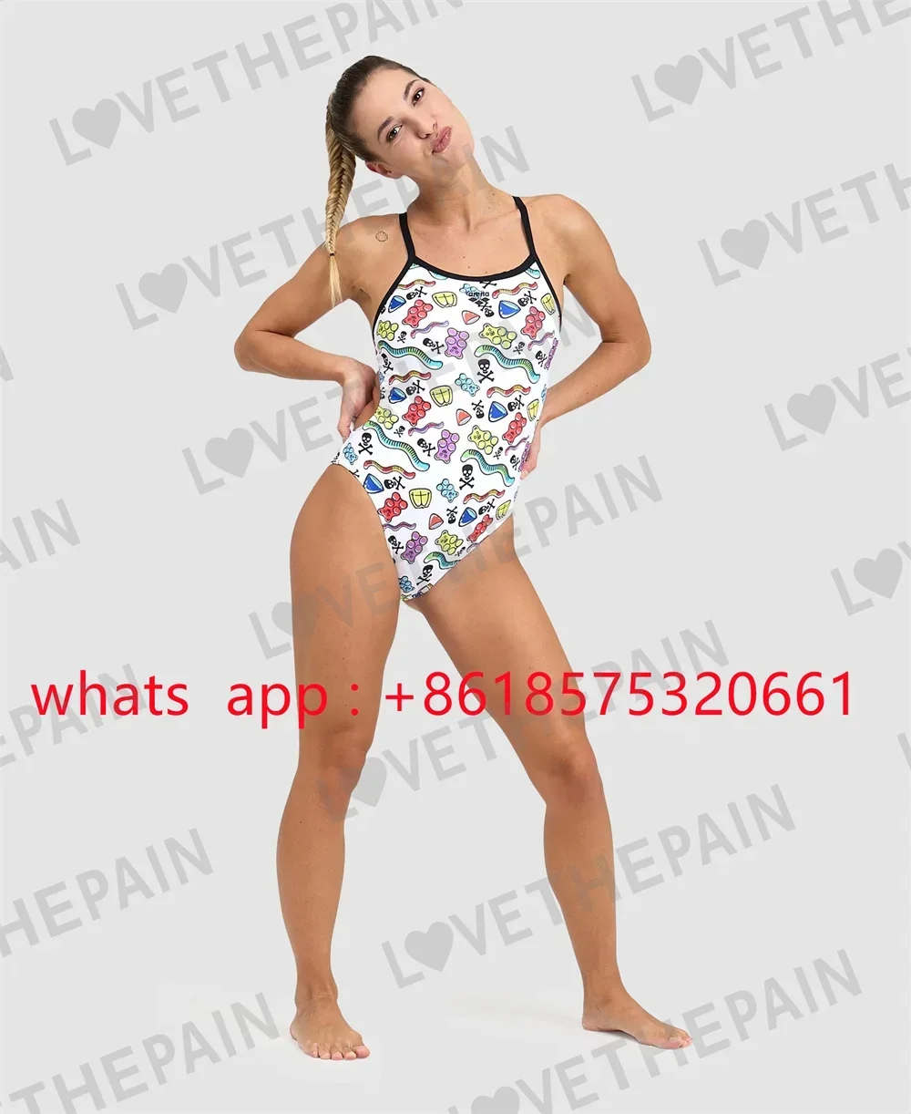 

Women's Lydia Jacoby Orca Challenge Back One Piece Swimsuit Pro Competition Training Swimwear Summer Fashion Fitness Swimsuit