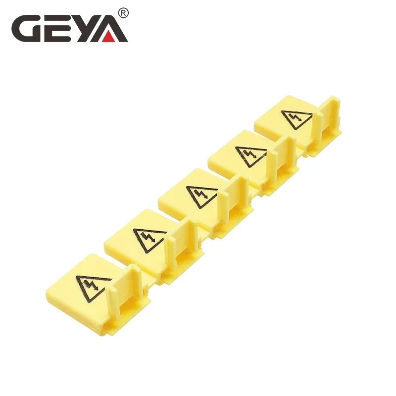 GEYA PIN TYPE MCB Copper Busbar Connector Protect Cover Comb Busbar Teeth Protector Braces Terminal Caps 5 Teeths copper busbar busbar connector