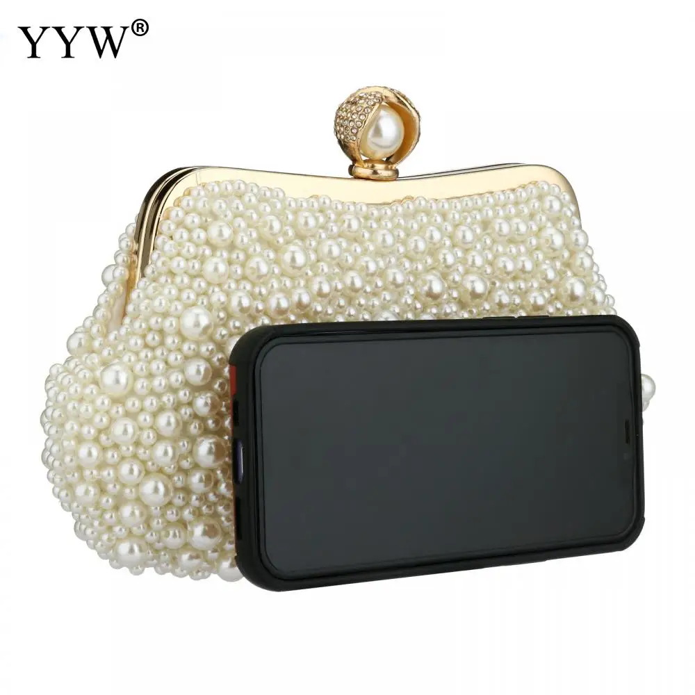 Evening Bags Pearl Beaded Clutch Purse Party Bridal Wedding Shoulder Handbags for Women women handbag