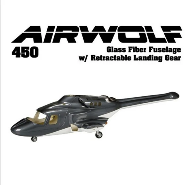 450 Scale Fiberglass Fuselage For Trex 450 Series Frame Bell 222 Airwolf Helicopter