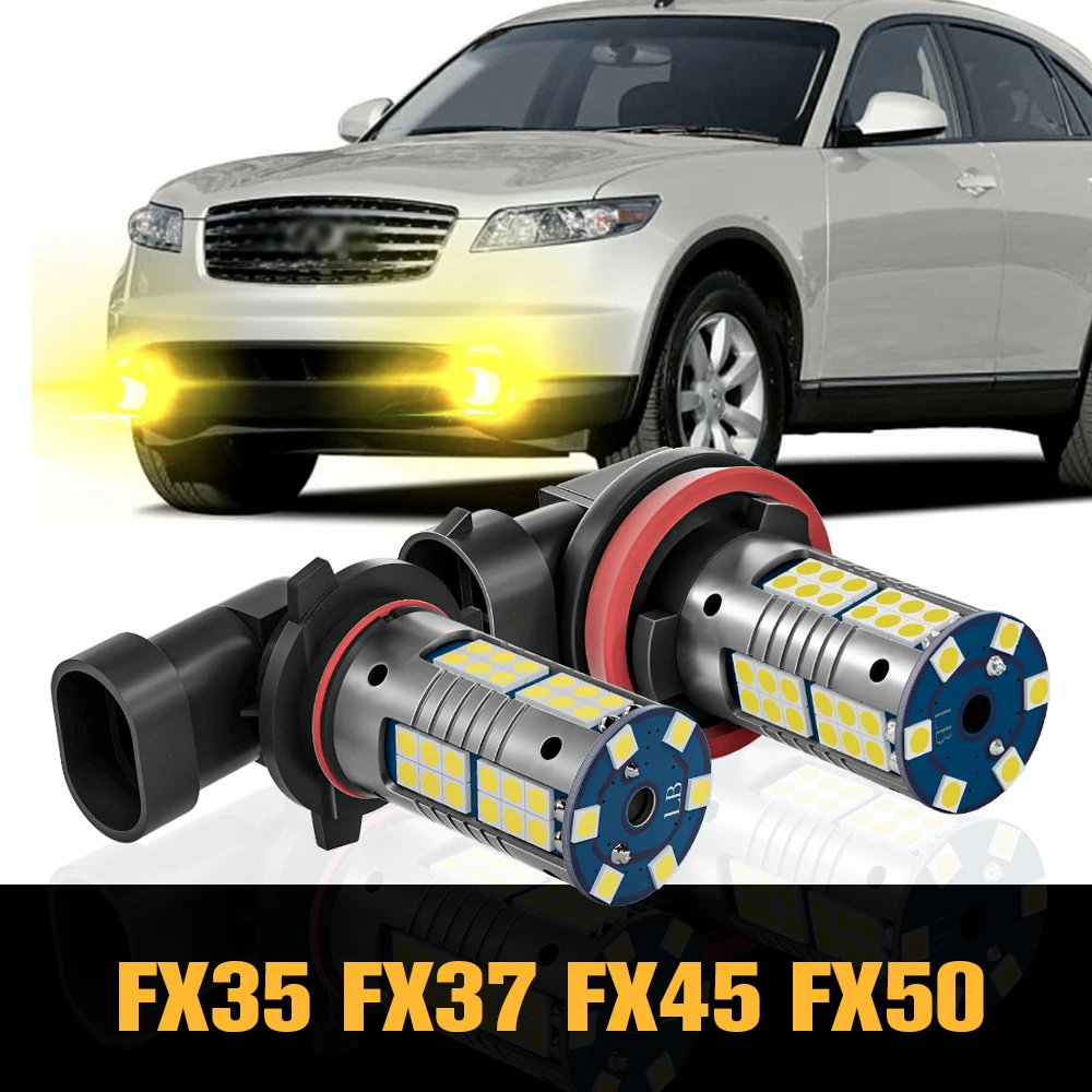 

2pcs Canbus LED Fog Light Lamp Accessories For Infiniti FX35 FX37 FX45 FX50 2004 2005 2006 2007 2008 2009 2010 2011 2012 2013