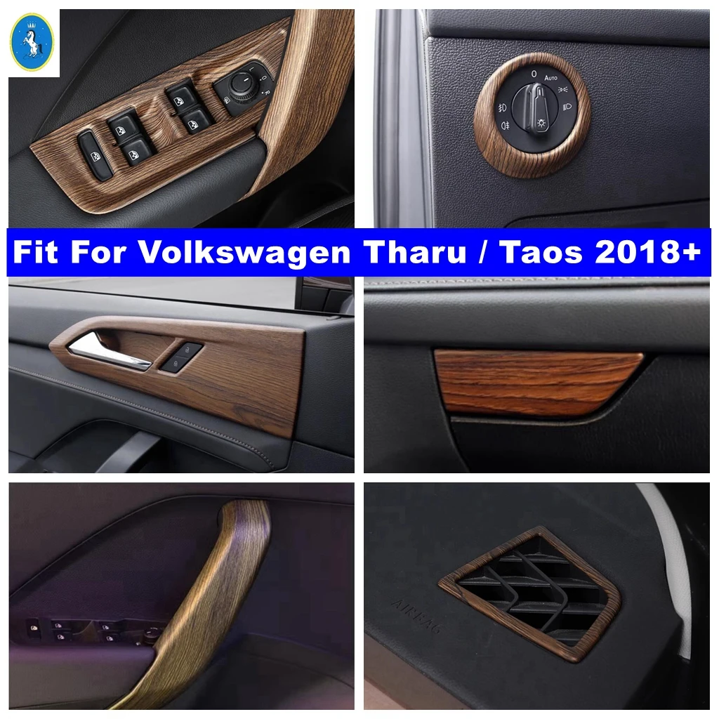 

Window Glass Lift / Inner Handle Bowl / Glove Storage Box Cover Trim For VW Volkswagen Tharu / Taos 2018 - 2023 Car Accessories