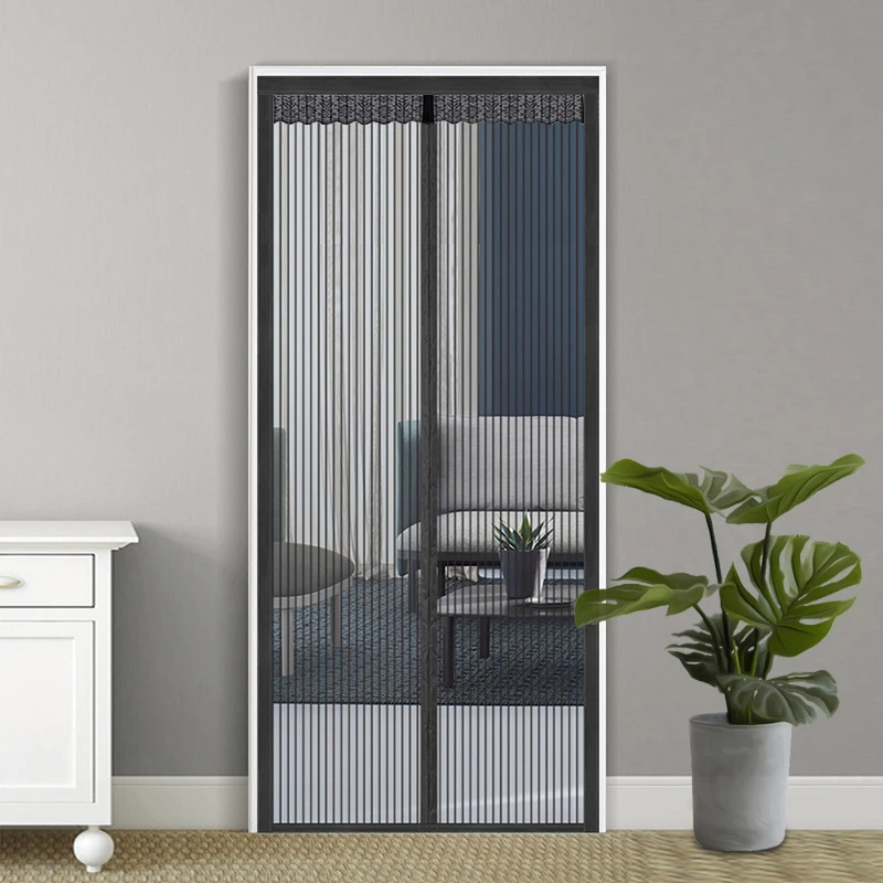 Summer Mesh Door Curtains Punch-free Anti-Mosquito Net Curtain For Living Room Bedroom Kitchen