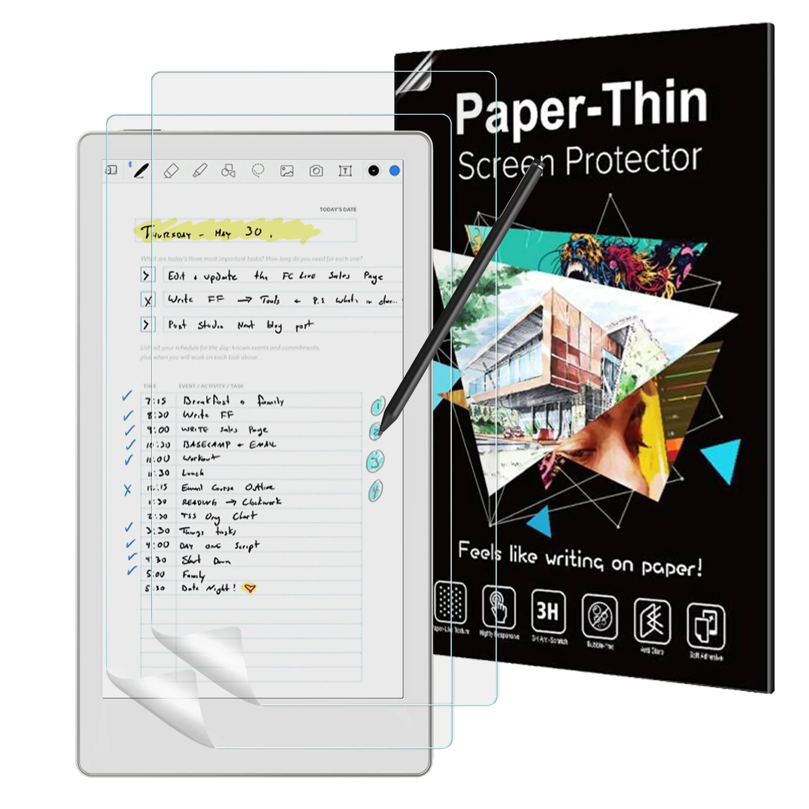 Premium Anti-Glare Screen Protector 2-Pack for a Paper-Like Writing Experience