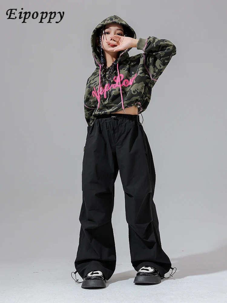 

Girl jazz costume camouflage suit Jazz tide hip hop dance overalls costume