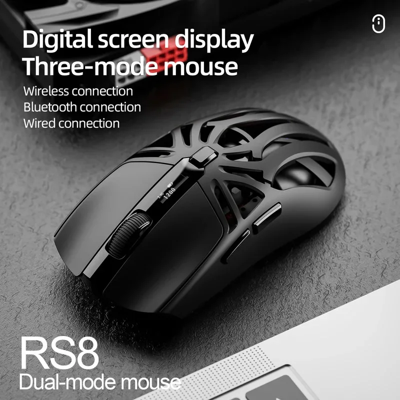 Hollow Out Ergonomic Design Bluetooth wireless 2.4g gaming mouse triple-mode lightweight e-sports gaming 1K return rate Computer