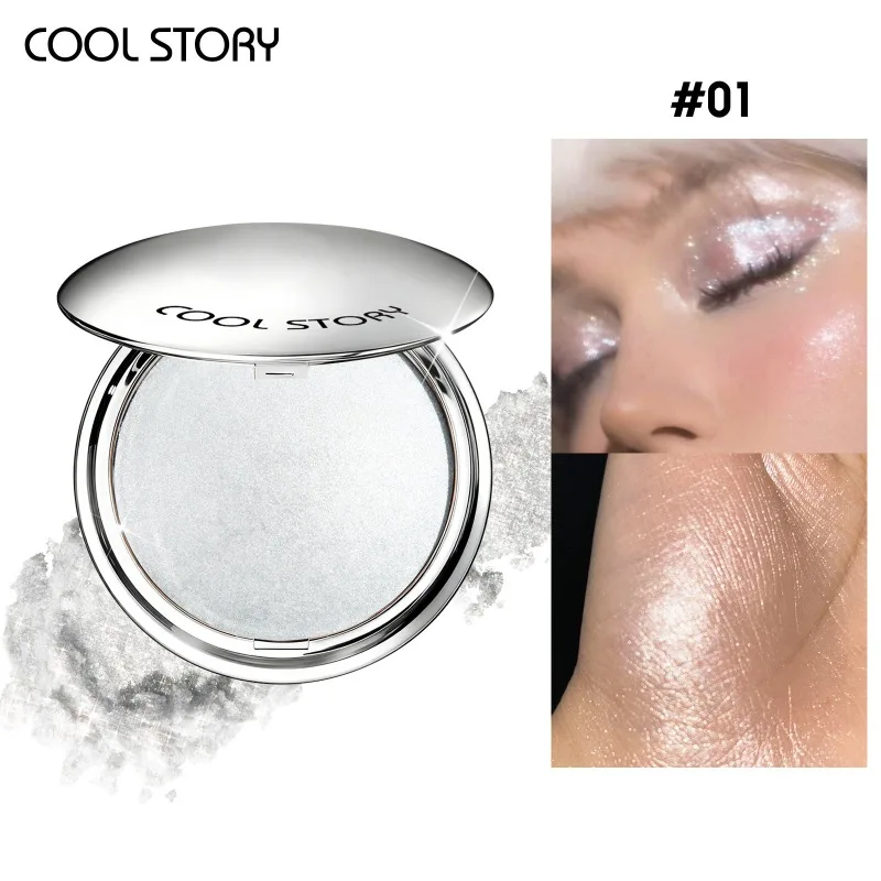 Pearlescent Highlight Palette Bronze Shimmer Glitter Face Makeup_voghion.com