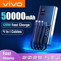 VIVO 120W Fast Charging Powerbank 50000mAh High Capacity Power Bank 4 in 1 Portable Battery Charger For iPhone Samsung Huawei