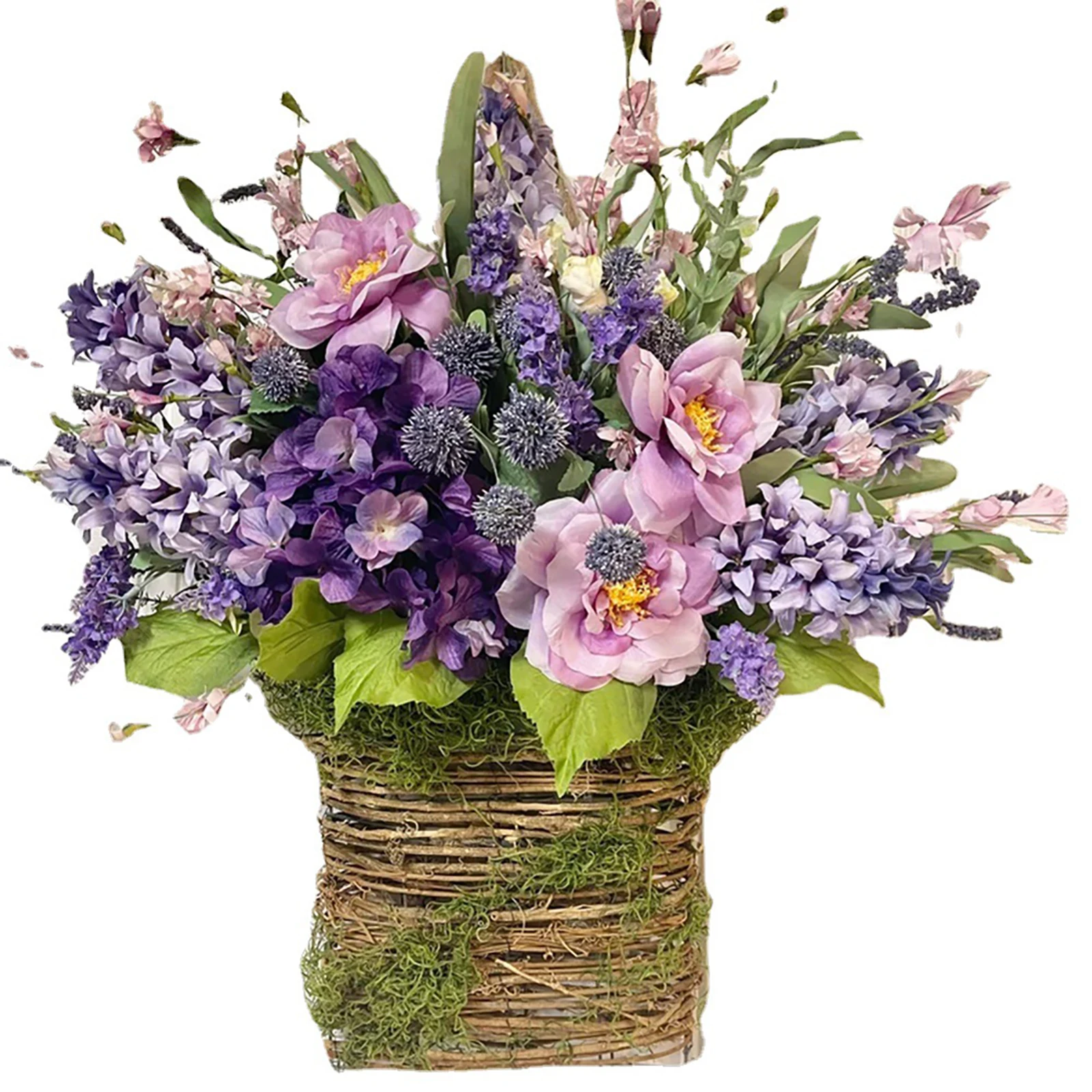 

Artificial Lavender Fake Flower Wedding Mothers Day Romantic Provence Decor Nordic Style Mini Storage Basket Home Decor