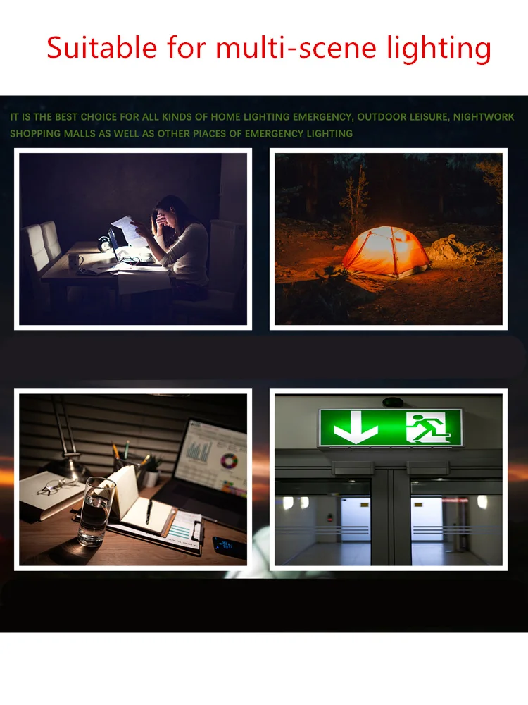 LED Portable Rechargeable Emergency Light Household Power Outage Lighting Outdoor Portable Camping Lamp Night Market Work Lights