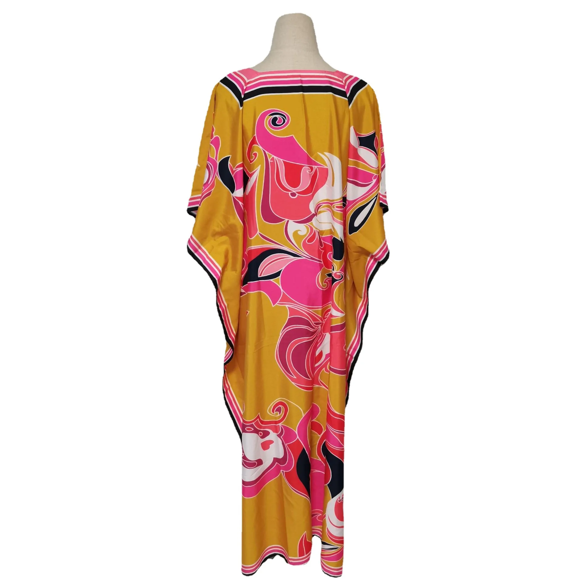 Summer Printed Holiday Beach Dress Seaside Loose Dress Bikini Sun Protection Shirt
