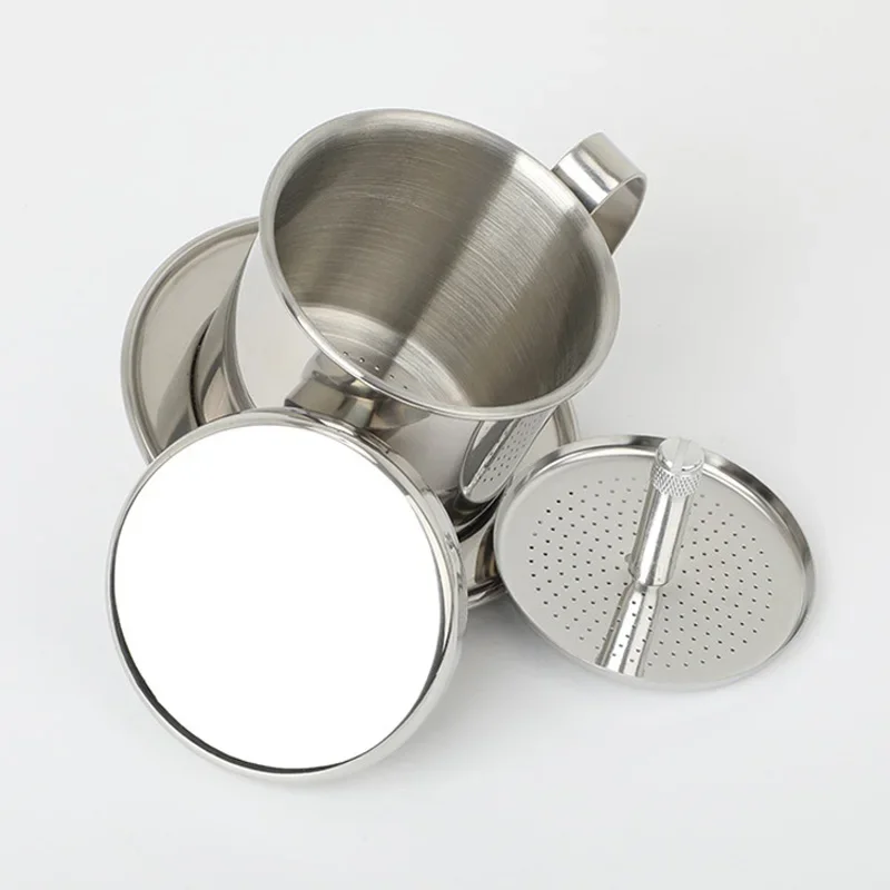 Stainless Steel Vietnamese Coffee Drip Filter Cup Portable Traditional Vietnam Coffee Maker Brewing Tool for Office Home pour over coffee maker