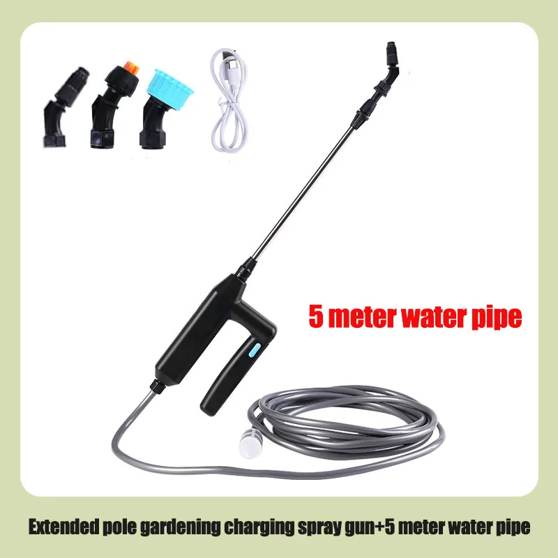 Automatic Electric Watering Sprayer Automatic Watering Spray Gun with 3/5/8M Water Pipe Garden Plant Mister Sprayer Irrigation 6