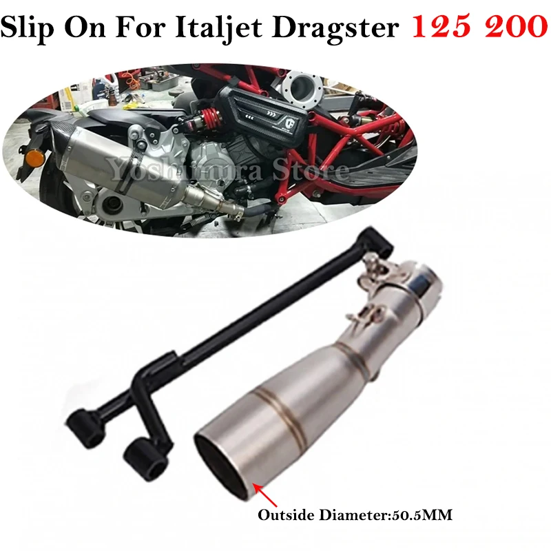 

Слипоны для мотоциклов Italjet Dragster 125 200, система выхлопных газов, Модифицированная средняя звеньевая труба 51 мм, специальные аксессуары