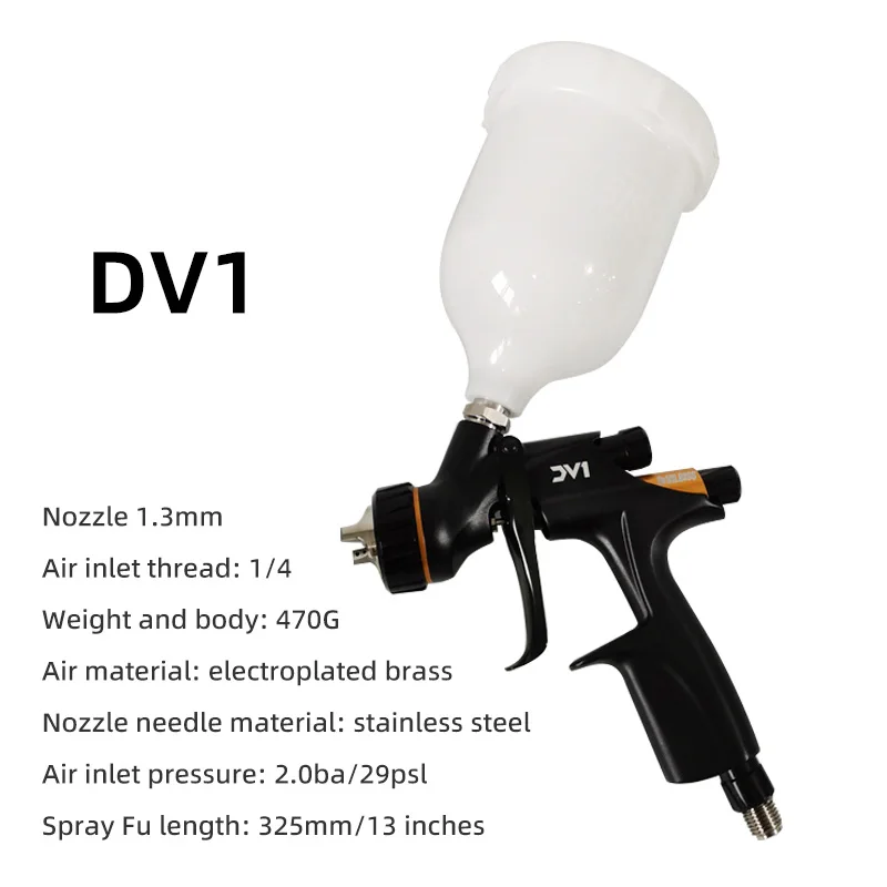 Devilbis 자동차 가구 페인트 스프레이 건, 자동차 수리 공압 스프레이 도구, 1.3mm 노즐